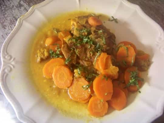 Recette du ragoût d'agneau aux carottes façon curry